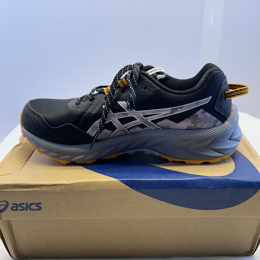 Asics Gel-Venture 10 Running Shoes Womens Size 7.5 Black Pink Orange